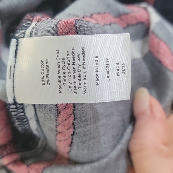 Talbots Nautical Rope Plaid Stripe Sleeveless Shirt Dress Size 2P - Picture 11 of 11